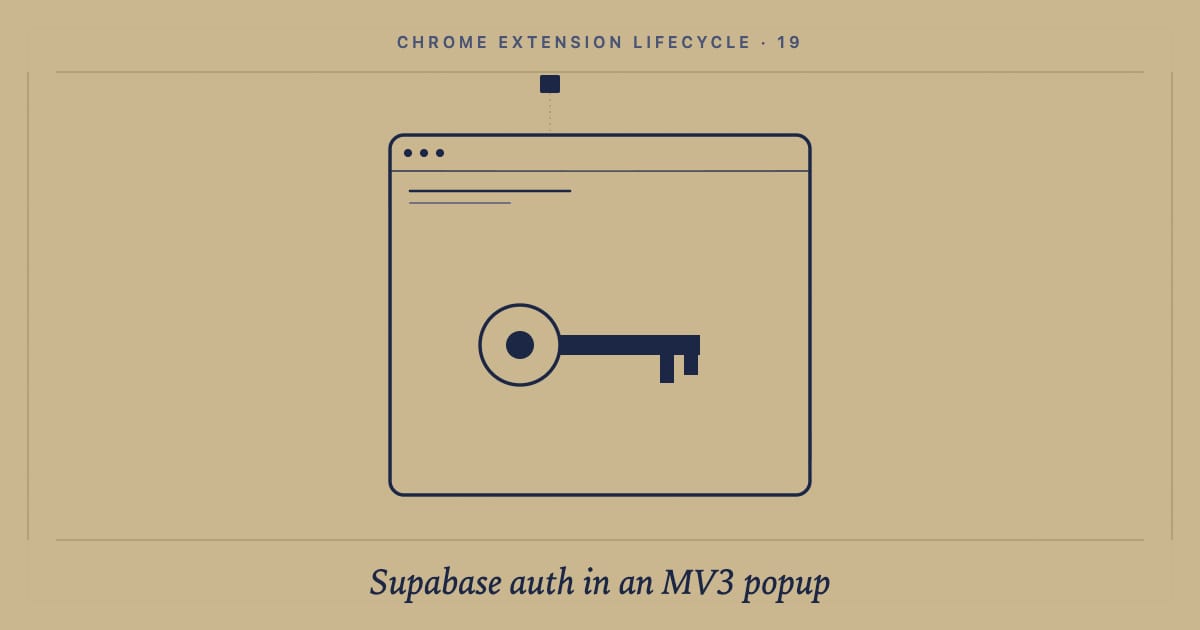 How to build a Chrome extension popup with Supabase Auth (step by step): cover image