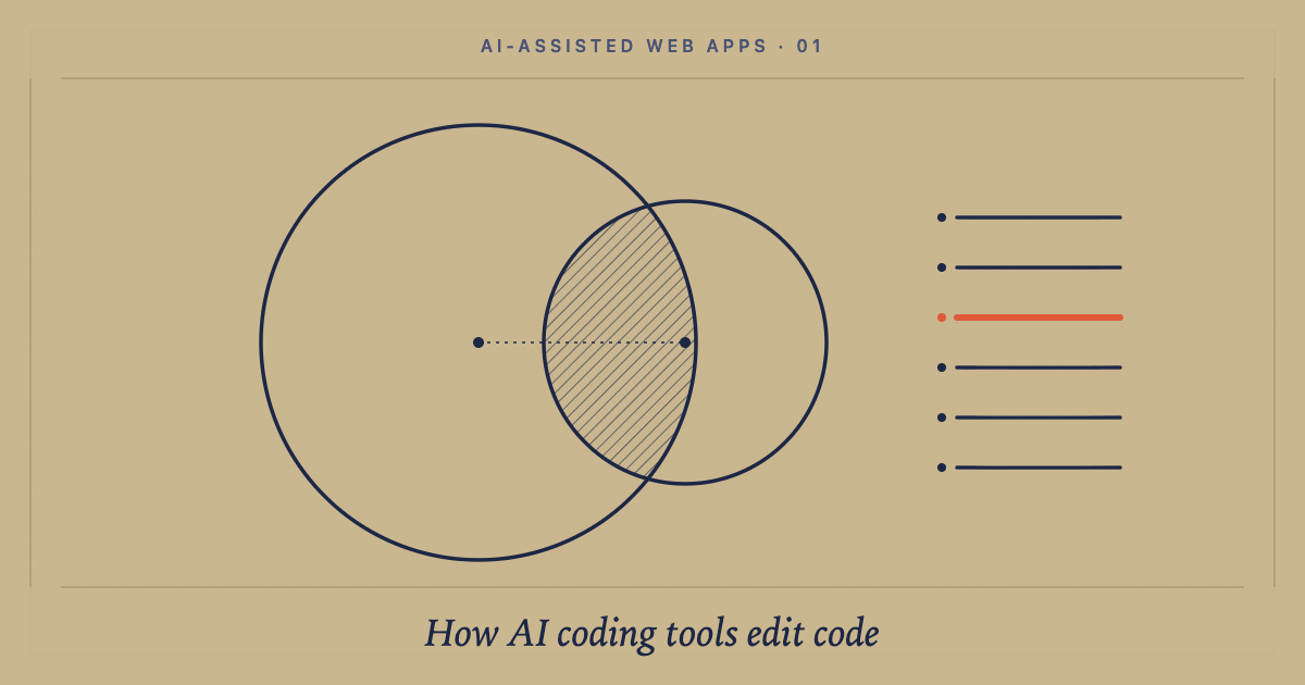 How AI coding tools actually edit code: 6 truths from 4,000+ hours of building software: cover image