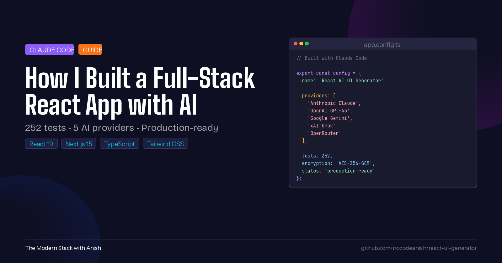How I Used Claude Code to Build a Full-Stack React App: A Step-by-Step Development Guide: cover image