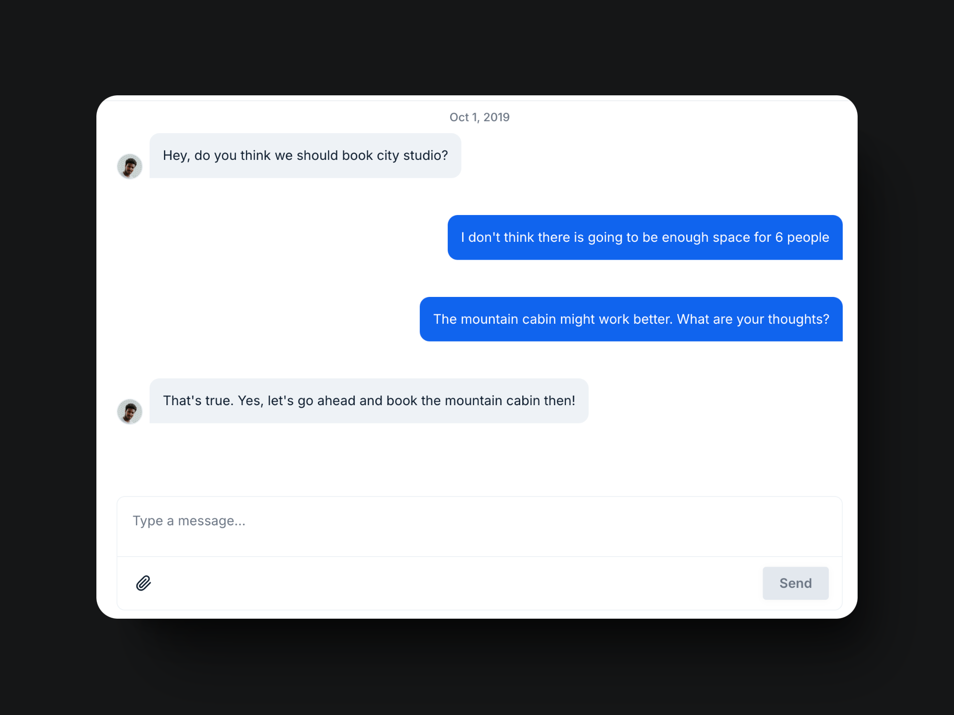 A chat UI for open AI and user conversation for ai assistant