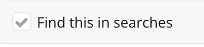 Bubble.io privacy-rule editor with the 'Find this in searches' checkbox ticked so the User table is searchable while individual fields stay protected