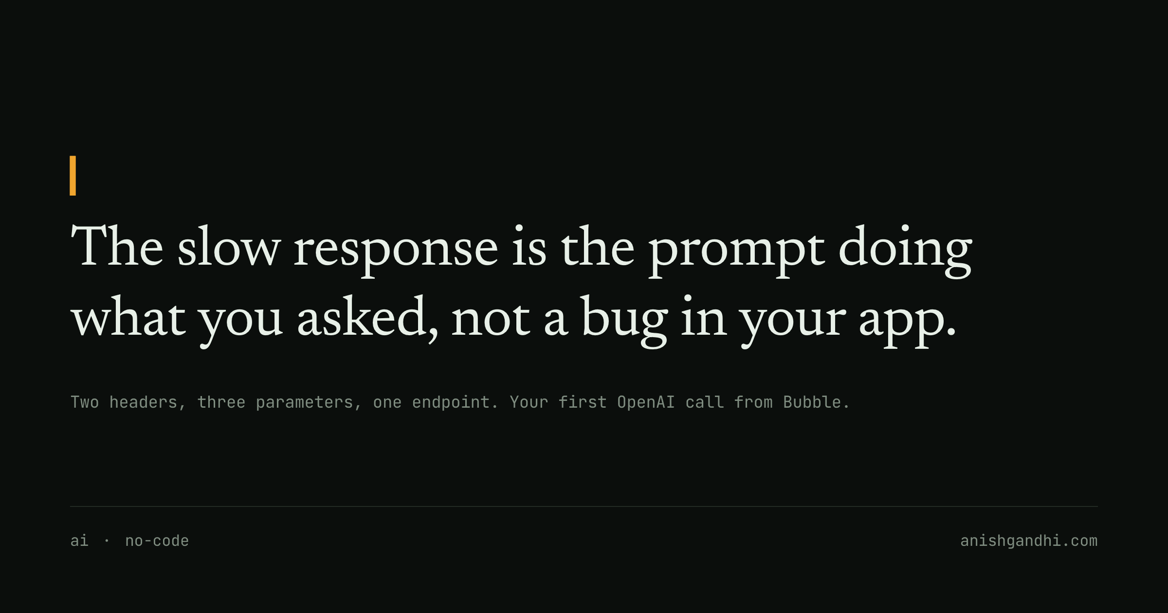 The slow response is the prompt doing what you asked, not a bug in your app.