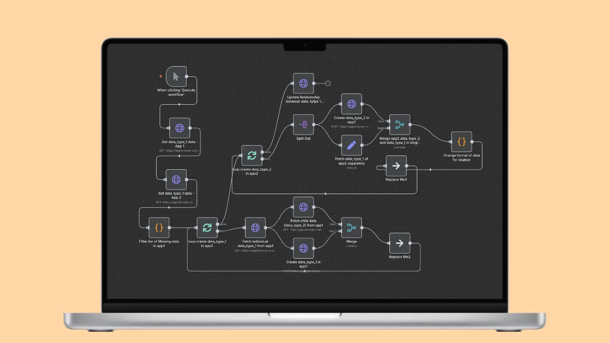 How to Migrate a Relational Database Between Two Bubble.io Apps Using n8n (Step-by-Step): cover image