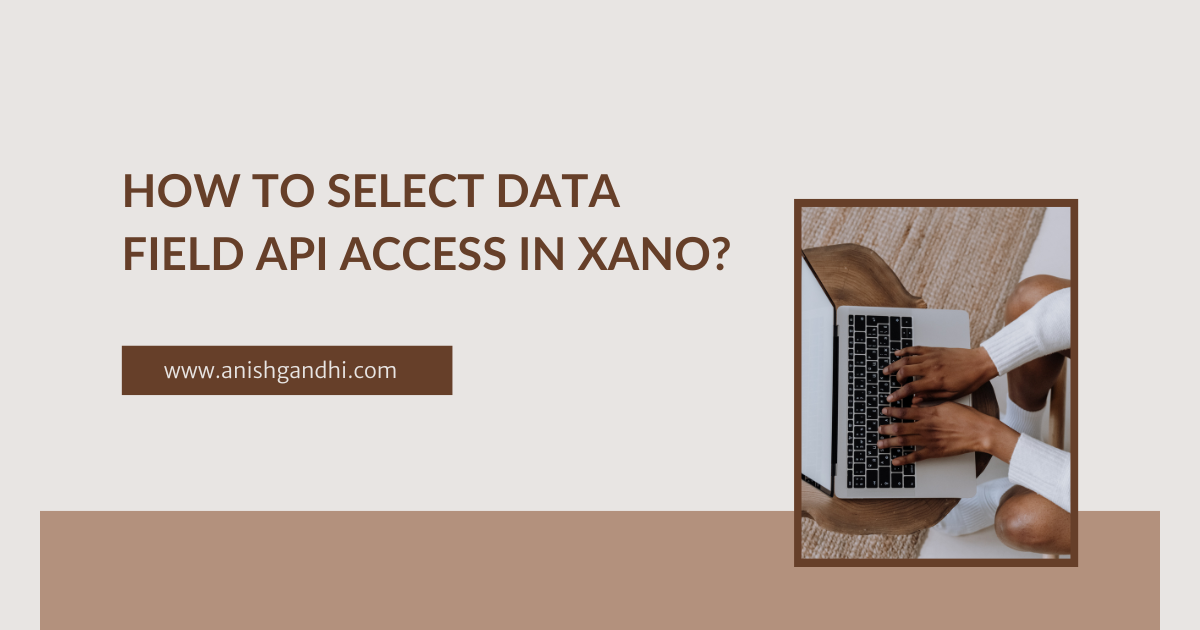 How to select data field API Access in Xano?: cover image