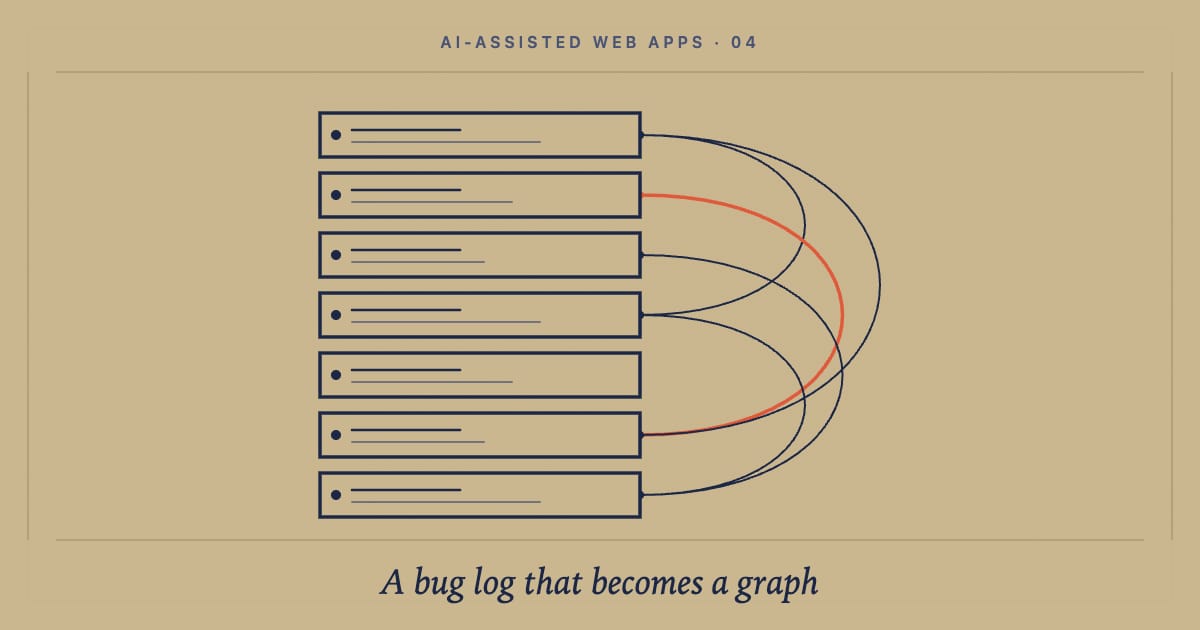 ISSUES.md as a learning log: the flat-file bug tracker that compounds: cover image