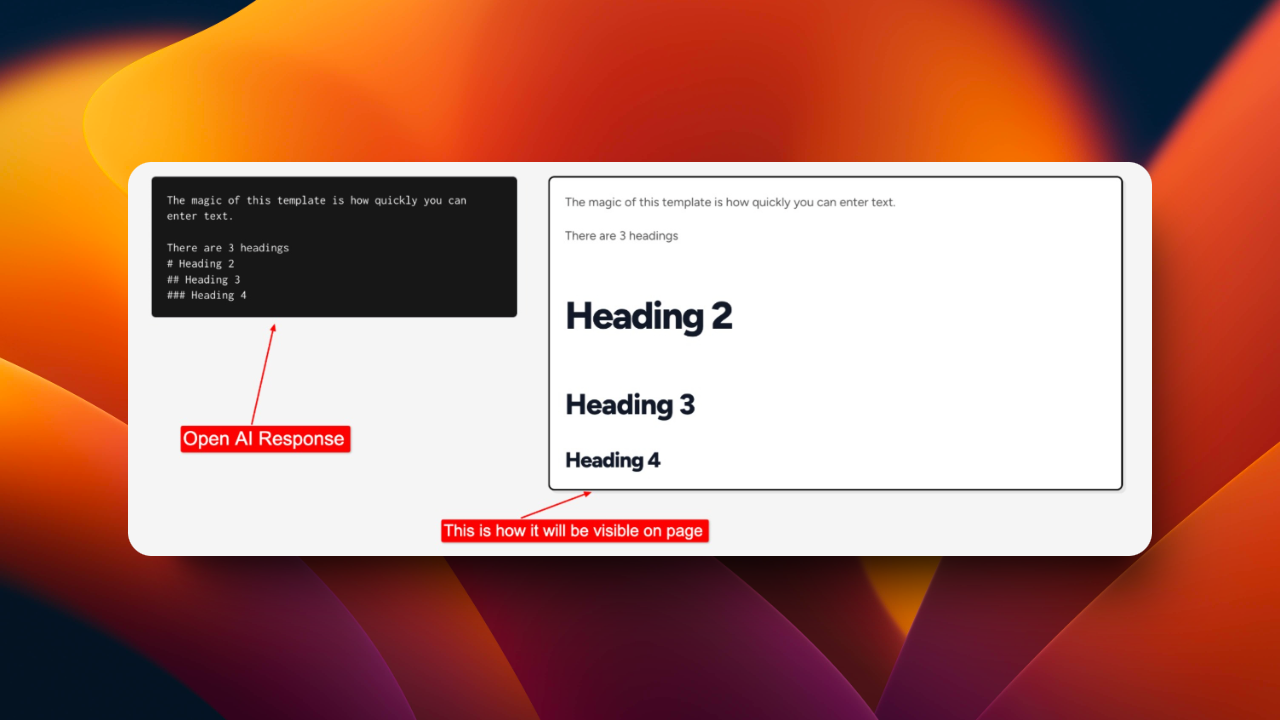 How can openAI's markdown text be converted into HTML text with CSS style without code in Bubble? (Without Paid Plugin): cover image