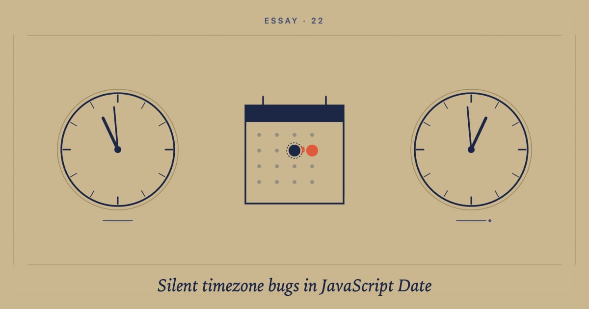 Silent timezone bugs in JavaScript date arithmetic: cover image