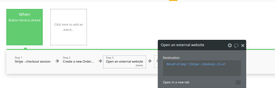Navigate to stripe checkout