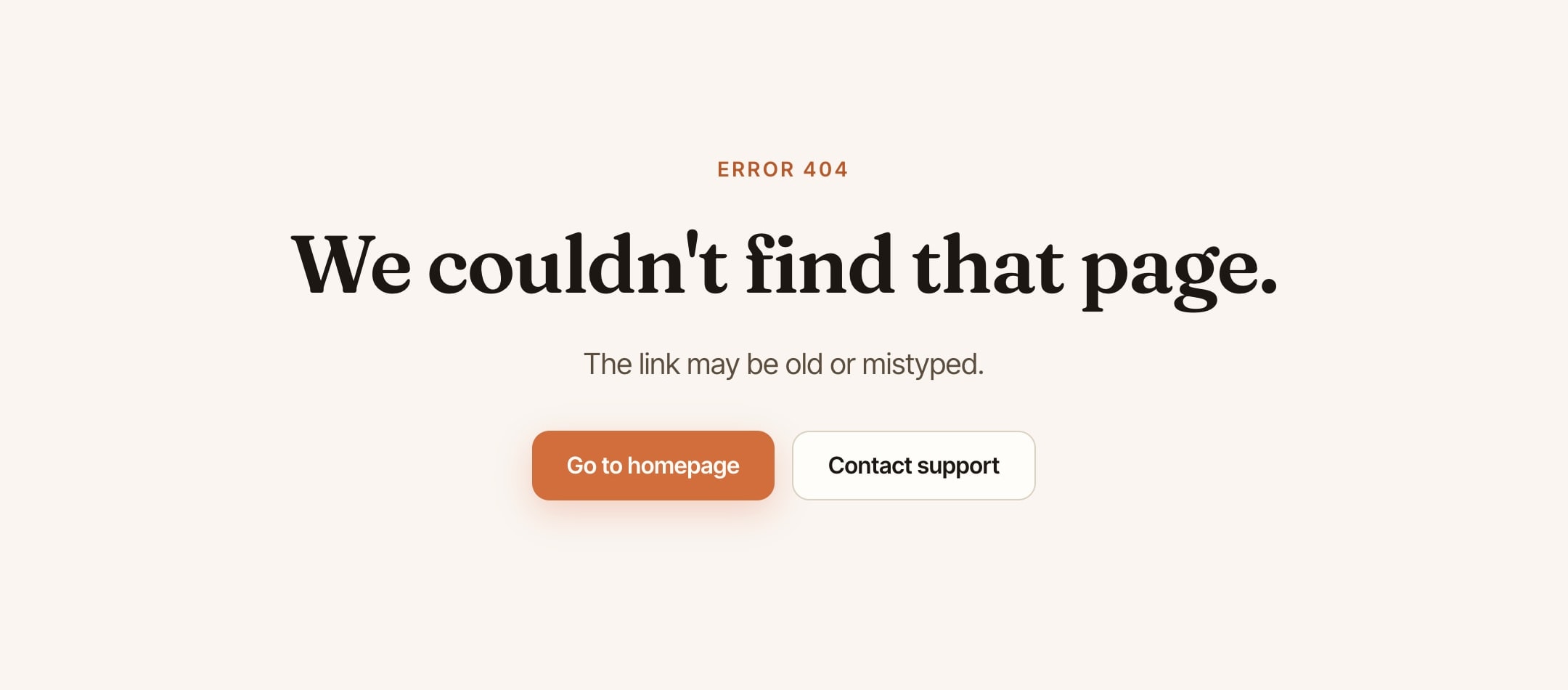 The branded Wavelength 404 page